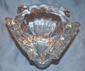 Beautiful Mouth Blown Bohemia Czech Republic Glass Ashtray