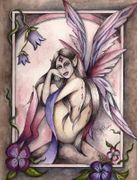 Bellina by Jennifer Galasso   8"x10" Ceramic Art Tile with recessed hangers for tabletop or wall hanging purposes