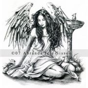 Blue Jay by Abranda Icle Sisson   8"x10" Ceramic Art Tile with recessed hangers for tabletop or wall hanging purposes