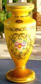 Bohemian 24k Gold Plated Hand Painted High Enamel Vase