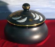 Brand New Bohemian Czech Black Candy Bowl