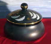 Brand New Bohemian Czech Black Candy Bowl Brand New Bohemian Czech Black Candy Bowl