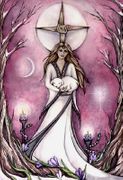 Bride of Imbolc by Jennifer Galasso   8"x10" Ceramic Art Tile with recessed hangers for tabletop or wall hanging purposes