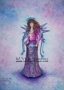 Bringer of Wisdom by Vicki Visconti Tilley   8"x10" Ceramic Art Tile with recessed hangers for tabletop or wall hanging purposes