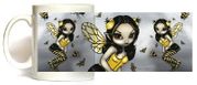 Bumble Bee Fairy Mug by Artist Jasmine Becket Griffith 11oz Coffee Mugs Microwave and Dishwasher Safe