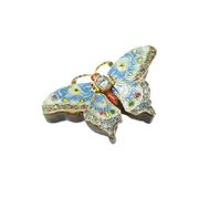 Butterfly Jeweled Box Enameled pewter bejeweled w/ Austrian crystals