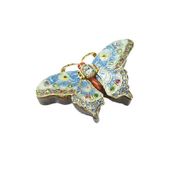 Butterfly Jeweled Box Enameled pewter bejeweled w/ Austrian crystals