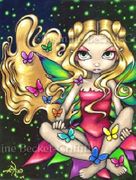 Butterfly Princess by Jasmine Becket Griffith  8"x10" Ceramic Art Tile with recessed hangers for tabletop or wall hanging purposes