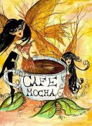 Caf� Mocha by Sherri Baldy   8"x10" Ceramic Art Tile with recessed hangers for tabletop or wall hanging purposes