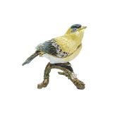 Canary Jeweled Box Enameled pewter bejeweled w/ Austrian crystals