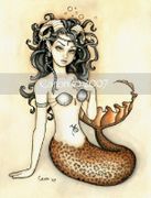 Capricorn by Caron Vinson   8"x10" Ceramic Art Tile with recessed hangers for tabletop or wall hanging purposes