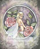 Captured Rose by Molly Harrison 8"x10" Ceramic Art Tile with recessed hangers for tabletop or wall hanging purposes Captured Rose by Molly Harrison 8"x10" Ceramic Art Tile with recessed hangers for tabletop or wall hanging purposes