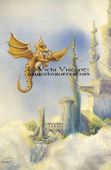 Castle Dragon by Vicki Visconti Tilley 8"x10" Ceramic Art Tile with recessed hangers for tabletop or wall hanging purposes Castle Dragon by Vicki Visconti Tilley 8"x10" Ceramic Art Tile with recessed hangers for tabletop or wall hanging purposes