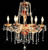 Chandelier 30% Lead Crystal Alexandria Collection # DVR78102427 Size W24" x H27"