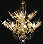 Chandelier 30% Lead Crystal Autumn Collection # DVR20132630 Size W26" x H30" Chandelier 30% Lead Crystal Autumn Collection # DVR20132630 Size W26" x H30"
