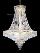 Chandelier 30% Lead Crystal Cinderella Collection # DVR20022028   W20" x H28"