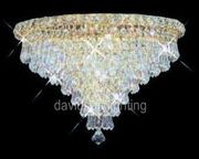 Chandelier 30% Lead Crystal Cinderella Collection # DVR2002W128   W12" x H8"