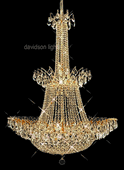 Chandelier 30% Lead Crystal Flora Collection # DVR58013652G W36" x H52" Chandelier 30% Lead Crystal Flora Collection # DVR58013652G W36" x H52"