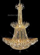 Chandelier 30% Lead Crystal Flora Collection # DVR58013652G  W36" x H52"