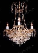 Chandelier 30% lead Crystal # J404L3ag Size w20" x h26"