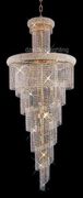 Chandelier 30% Lead Crystal Spiral Collection # DVR18003072  W30" x H72"