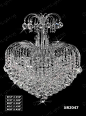 Chandelier 30% lead Crystal # SR2047S16a Size W14" x H16"