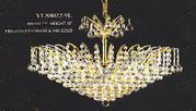Chandelier 30% lead Crystal # VL88022L8ag Size w24" x h24"