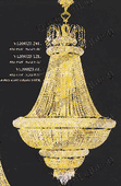 Chandelier 30% lead Crystal # VL88023L24ag Size w24" x h32"