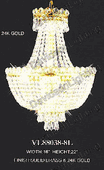 Chandelier 30% lead Crystal # VL88037L8ag Size w25" x h9"