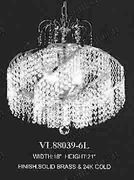 Chandelier 30% lead Crystal # VL88039L6a Size w18" x h21"