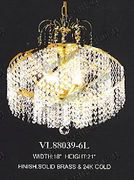 Chandelier 30% lead Crystal # VL88039L6ag Size w18" x h21"