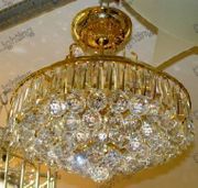 Chandelier 30% lead Crystal # YD2007L6ag Size w16" x h18"