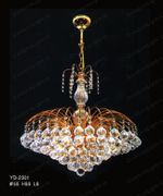 Chandelier 30% lead Crystal # YD2301L6ag Size w12"xh14"