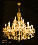 Chandelier 30% lead Crystal # YD2568L15ag Size w20" x h26"