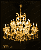 Chandelier 30% lead Crystal # YD2571L33ag Size w52" x h58" Chandelier 30% lead Crystal # YD2571L33ag Size w52" x h58"