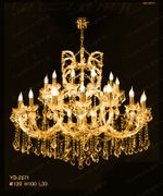 Chandelier 30% lead Crystal # YD2571L33ag Size w52" x h58"