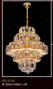 Chandelier 30% lead Crystal # YD2735L20a Size w22" x h12"