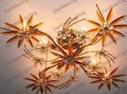 Chandelier 30% lead Crystal # YD3288L8ag Size w46" x h8"