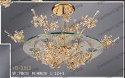 Chandelier 30% lead Crystal # YD3313L13ag Size w32" x h24"