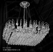Chandelier 30% lead Crystal # YD3528DL12a Size w35" x h11"