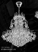 Chandelier 30% lead Crystal # YD3536DL15a Size w20" x h21"