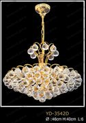 Chandelier 30% lead Crystal # YD3542DL6ag Size w26" x h25"