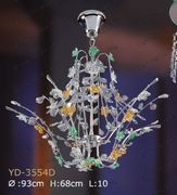 Chandelier 30% lead Crystal # YD3554DL10a Size w19" x h5"