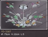 Chandelier 30% lead Crystal # YD3587L5a Size w 24" x h16"