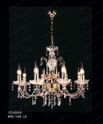 Chandelier 30% lead Crystal # YD624L8ag Size w24" x h18"