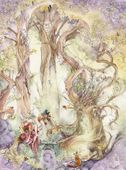 Chessmates by Stephanie Law 8"x10" Ceramic Art Tile with recessed hangers for tabletop or wall hanging purposes Chessmates by Stephanie Law 8"x10" Ceramic Art Tile with recessed hangers for tabletop or wall hanging purposes