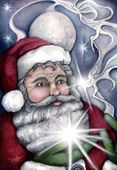 Christmas Magic by Jennifer Galasso 8"x10" Ceramic Art Tile with recessed hangers for tabletop or wall hanging purposes Christmas Magic by Jennifer Galasso 8"x10" Ceramic Art Tile with recessed hangers for tabletop or wall hanging purposes