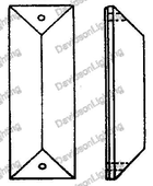 Coffin Stone 30% Lead Crystal  76 mm - 3" inch #610-76