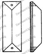 Coffin Stone 30% Lead Crystal  76 mm - 3" inch #610-76 Set of 10pc