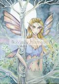 Constance by Molly Harrison 8"x10" Ceramic Art Tile with recessed hangers for tabletop or wall hanging purposes Constance by Molly Harrison 8"x10" Ceramic Art Tile with recessed hangers for tabletop or wall hanging purposes